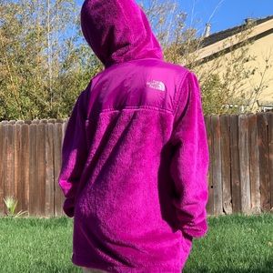 Purple Fuzzy North Face Jacket Girls 10-12